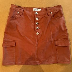 Cargo Mini Skirt in Rust